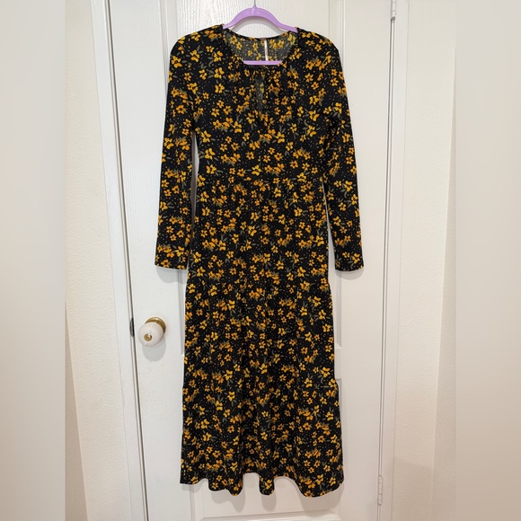 Free People Dresses & Skirts - Free People Tiers of Joy Prairie Maxi Dress Floral Boho Cottagecore Medium